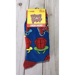 Ring Pop Candy Novelty Funky Crew Socks Sz 6-13 Adult Pair Crazy Universe NEW